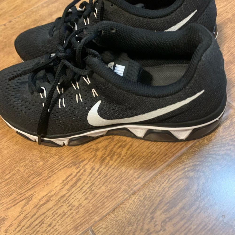 Nike Black and White Mesh Trainer Sneakers